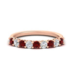 Load image into Gallery viewer, 0.50-carat-9-stone-wedding-ruby-band-in-rose-gold-FD8008B9BGRUDR-0.50CT-NL-RG
