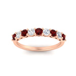 Load image into Gallery viewer, 0.50-carat-9-stone-wedding-ruby-band-in-rose-gold-FD8008B9BGRUDRANGLE5-0.50CT-NL-RG
