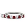 Load image into Gallery viewer, 0.50-carat-9-stone-wedding-ruby-band-in-white-gold-FD8008B9BGRUDR-0.50CT-NL-WG-HW