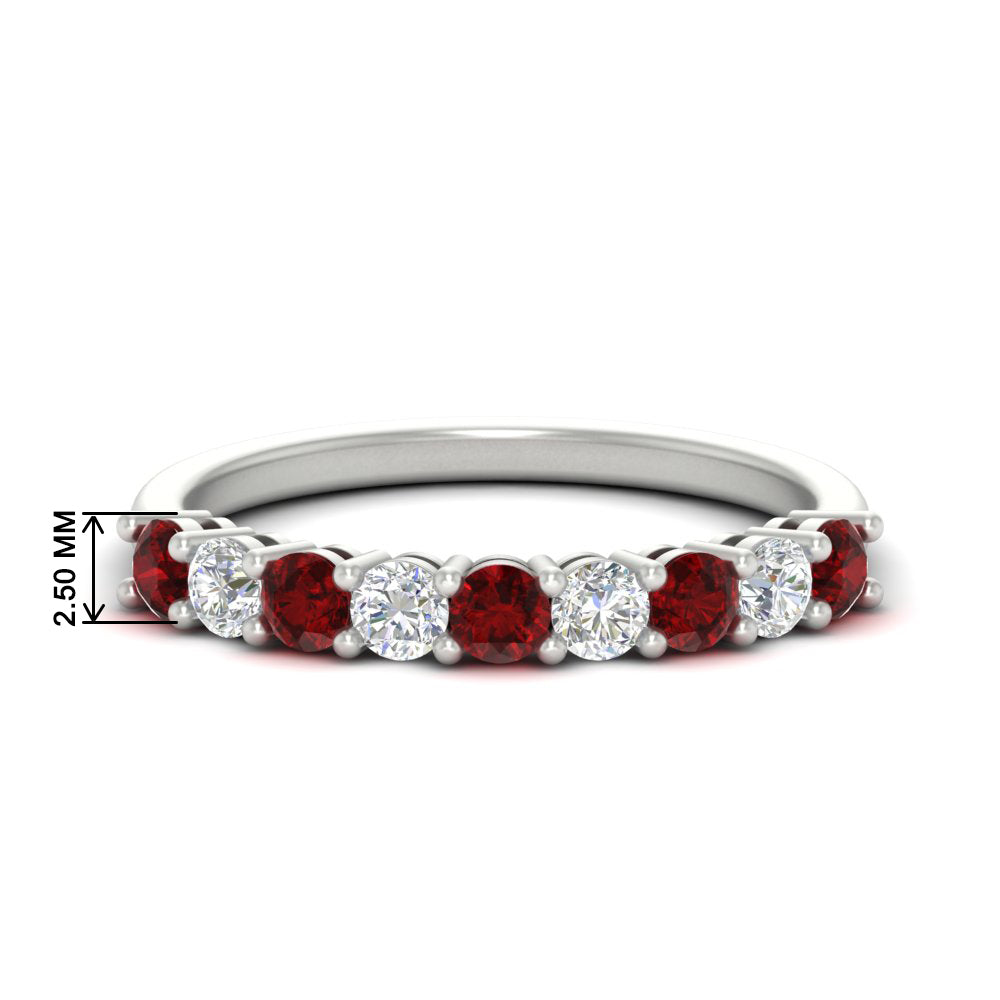0.50-carat-9-stone-wedding-ruby-band-in-white-gold-FD8008B9BGRUDR-0.50CT-NL-WG-HW
