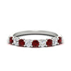 Load image into Gallery viewer, 0.50-carat-9-stone-wedding-ruby-band-in-white-gold-FD8008B9BGRUDR-0.50CT-NL-WG
