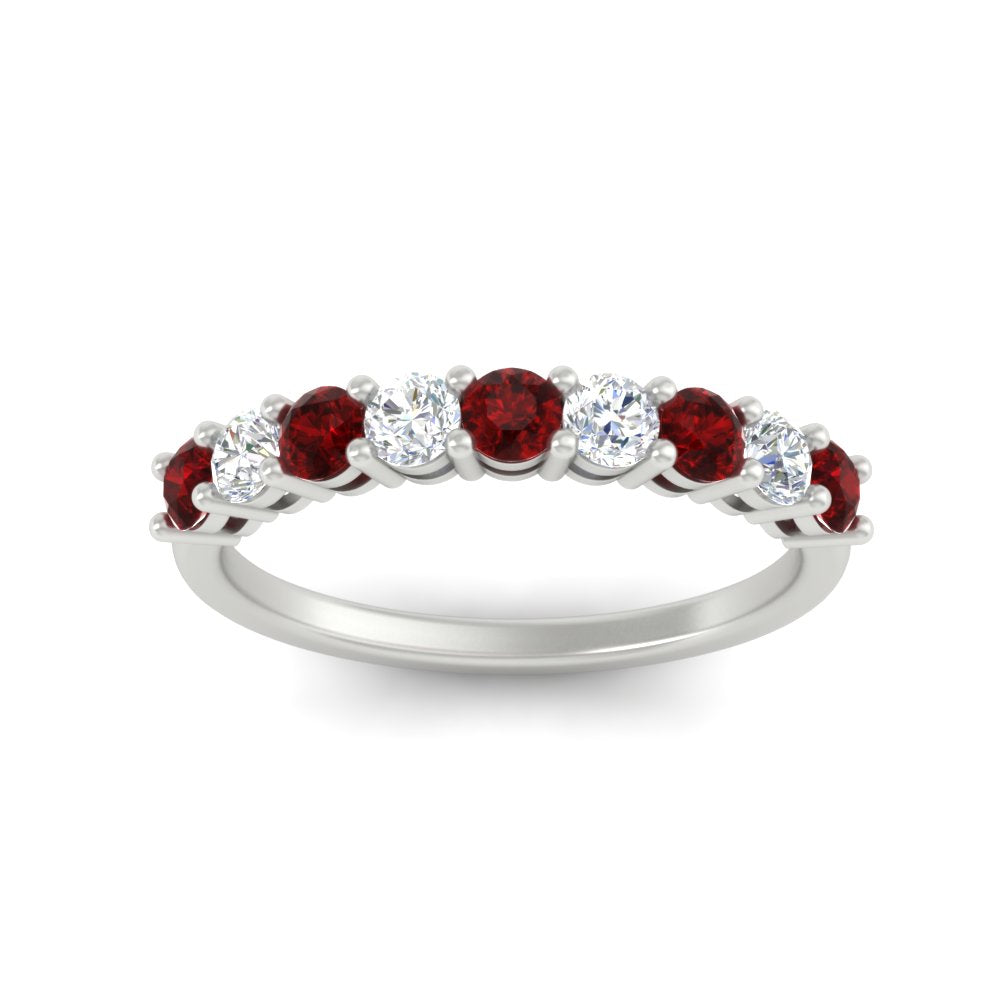 0.50-carat-9-stone-wedding-ruby-band-in-white-gold-FD8008B9BGRUDRANGLE5-0.50CT-NL-WG