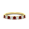 Load image into Gallery viewer, 0.50-carat-9-stone-wedding-ruby-band-in-yellow-gold-FD8008B9BGRUDR-0.50CT-NL-YG