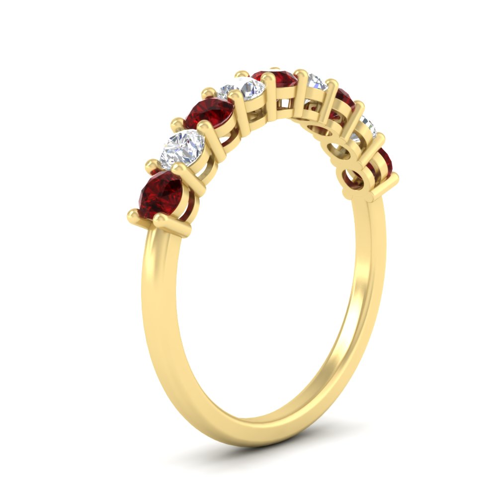 0.50-carat-9-stone-wedding-ruby-band-in-yellow-gold-FD8008B9BGRUDRANGLE2-0.50CT-NL-YG
