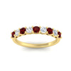 Load image into Gallery viewer, 0.50-carat-9-stone-wedding-ruby-band-in-yellow-gold-FD8008B9BGRUDRANGLE5-0.50CT-NL-YG