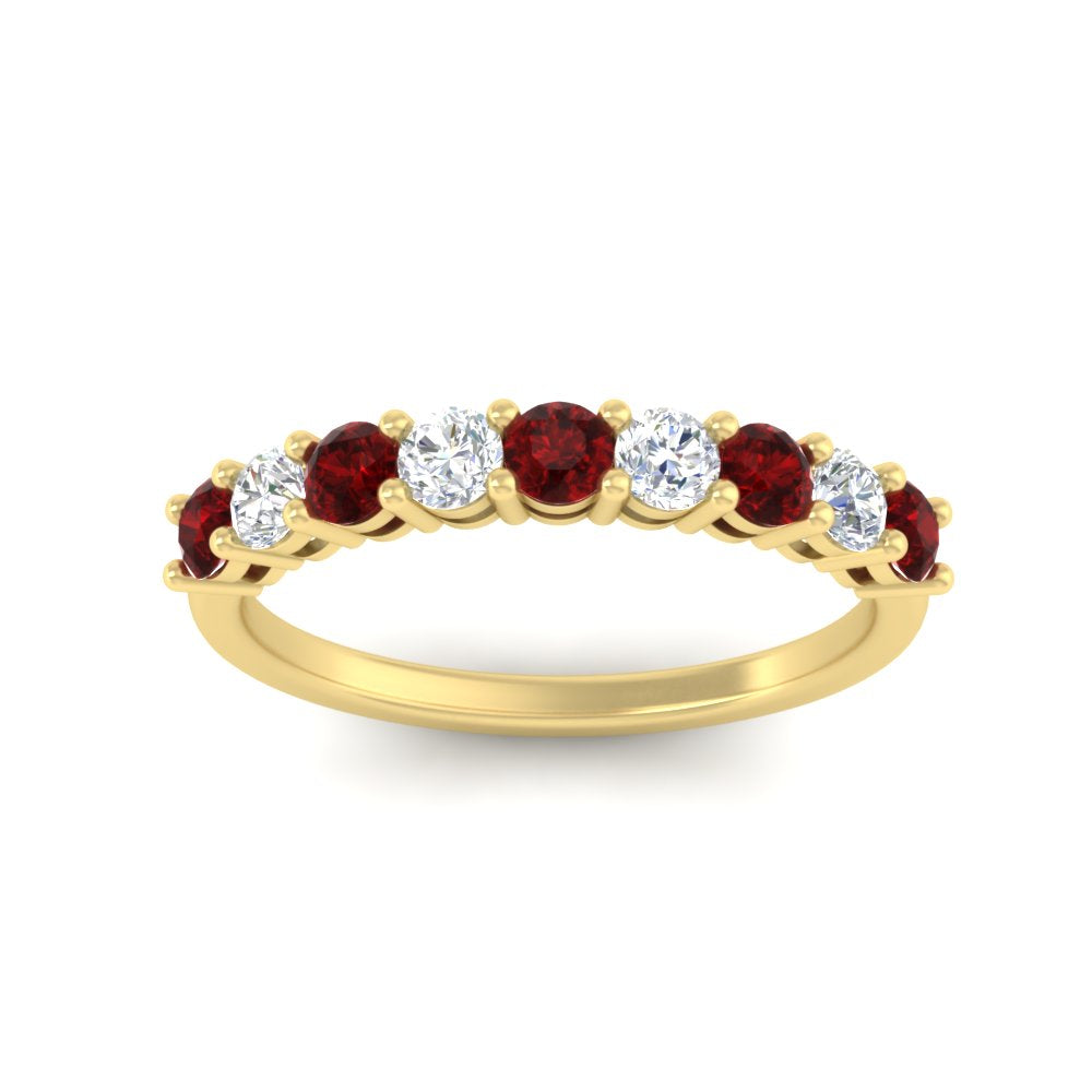 0.50-carat-9-stone-wedding-ruby-band-in-yellow-gold-FD8008B9BGRUDRANGLE5-0.50CT-NL-YG