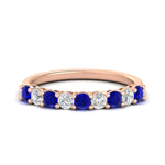 Load image into Gallery viewer, 0.50-carat-9-stone-wedding-sapphire-band-in-rose-gold-FD8008B9BGSABL-0.50CT-NL-RG
