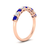 Load image into Gallery viewer, 0.50-carat-9-stone-wedding-sapphire-band-in-rose-gold-FD8008B9BGSABLANGLE2-0.50CT-NL-RG
