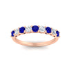 Load image into Gallery viewer, 0.50-carat-9-stone-wedding-sapphire-band-in-rose-gold-FD8008B9BGSABLANGLE5-0.50CT-NL-RG
