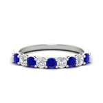 Load image into Gallery viewer, 0.50-carat-9-stone-wedding-sapphire-band-in-white-gold-FD8008B9BGSABL-0.50CT-NL-WG
