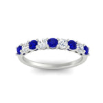 Load image into Gallery viewer, 0.50-carat-9-stone-wedding-sapphire-band-in-white-gold-FD8008B9BGSABLANGLE5-0.50CT-NL-WG
