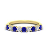 Load image into Gallery viewer, 0.50-carat-9-stone-wedding-sapphire-band-in-yellow-gold-FD8008B9BGSABL-0.50CT-NL-YG