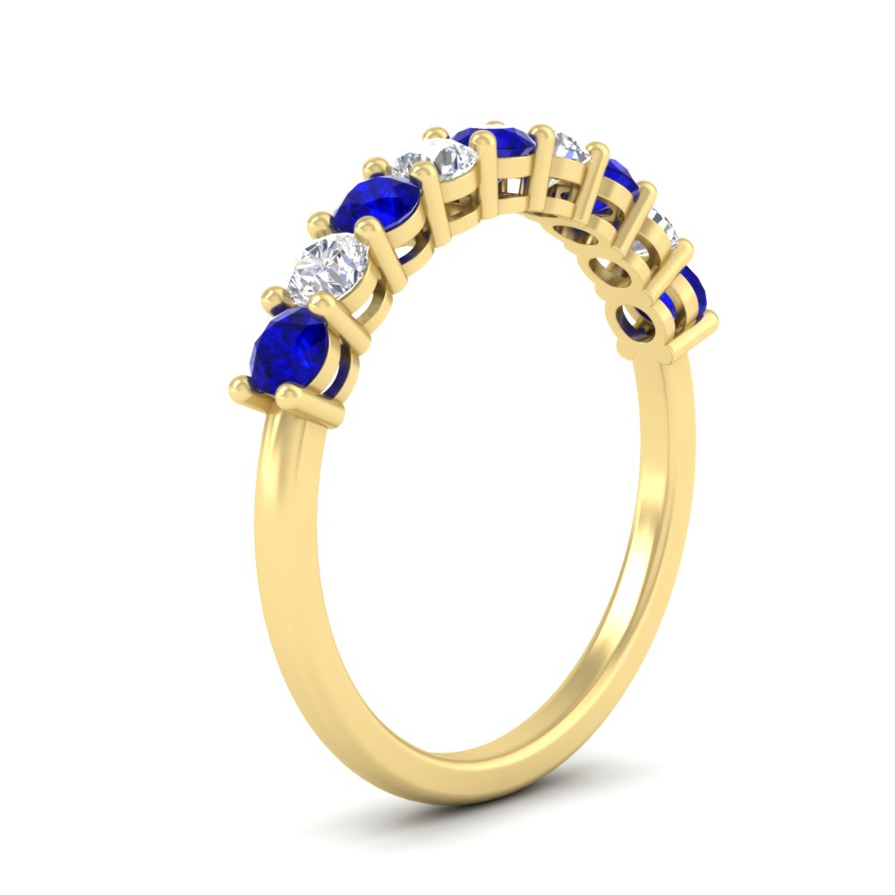 0.50-carat-9-stone-wedding-sapphire-band-in-yellow-gold-FD8008B9BGSABLANGLE2-0.50CT-NL-YG