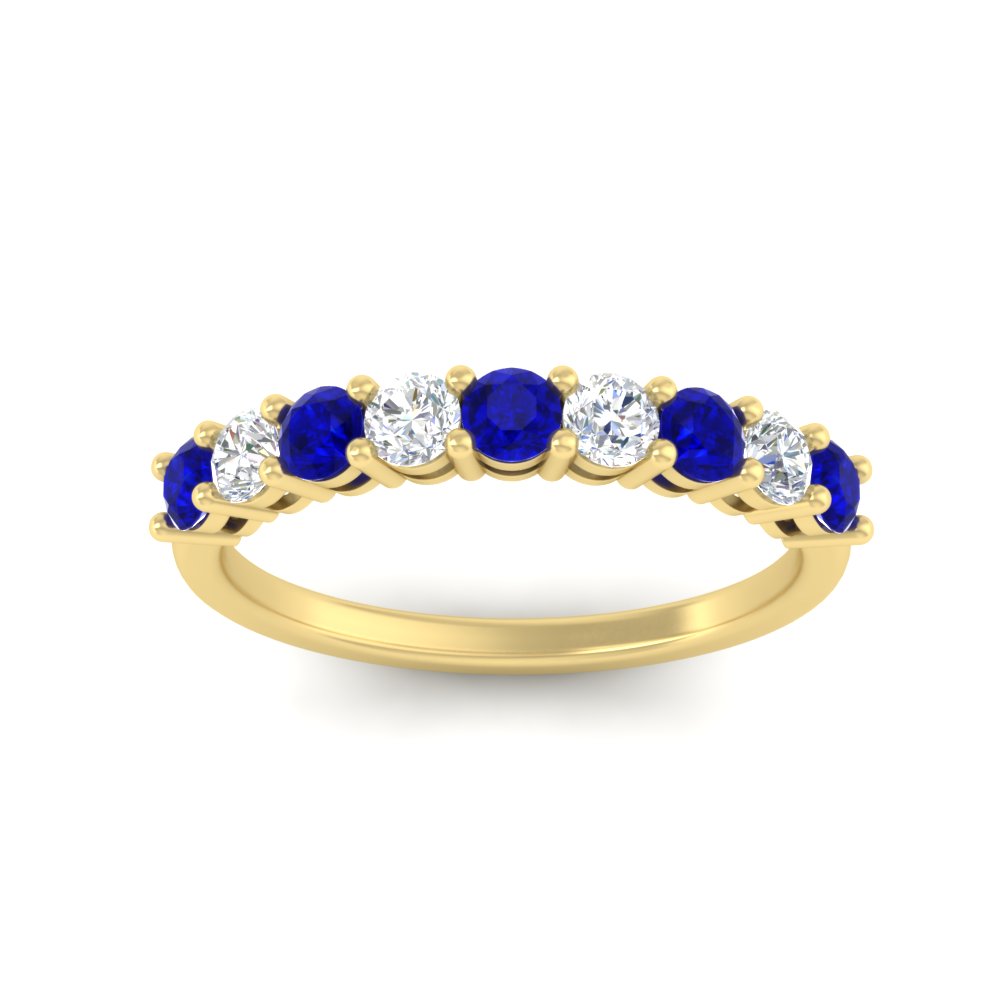 0.50-carat-9-stone-wedding-sapphire-band-in-yellow-gold-FD8008B9BGSABLANGLE5-0.50CT-NL-YG