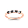 Load image into Gallery viewer, 0.50-carat-Princess-cut-7-stone-black-diamond-wedding-band-in-rose-gold-fdwb8008prblackangle5-0.50ct-nl-rg.jpg