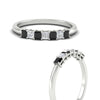 Load image into Gallery viewer, 0.50-carat-Princess-cut-7-stone-black-diamond-wedding-band-in-white-gold-fdwb8008prblackangle3-0.50ct-nl-wg.jpg