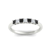 Load image into Gallery viewer, 0.50-carat-Princess-cut-7-stone-black-diamond-wedding-band-in-white-gold-fdwb8008prblackangle5-0.50ct-nl-wg.jpg