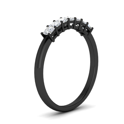 Half Carat Princess Cut 7 Stone Wedding Band