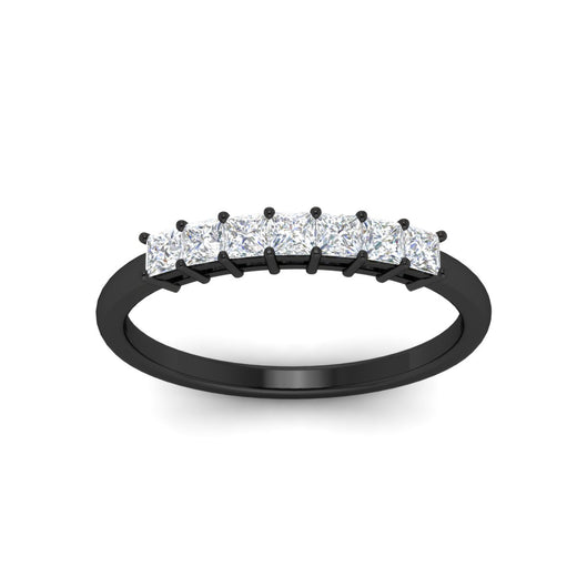 Half Carat Princess Cut 7 Stone Wedding Band