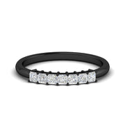 Half Carat Princess Cut 7 Stone Wedding Band