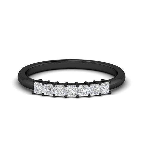 0.50-carat-Princess-cut-7-stone-diamond-wedding-band-in-black-gold-fdwb8008prsleep-0.50ct-nl-bg