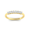 Load image into Gallery viewer, 0.50-carat-Princess-cut-7-stone-diamond-wedding-band-in-yellow-gold-fdwb8008prangle5-0.50ct-nl-yg.jpg