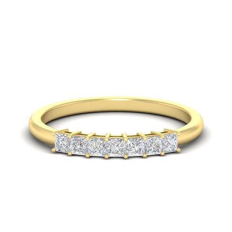 0.50-carat-Princess-cut-7-stone-diamond-wedding-band-in-yellow-gold-fdwb8008prsleep-0.50ct-nl-yg.jpg