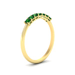 Load image into Gallery viewer, https://cdn.fascinatingdiamonds.com/FDWB179/0.50-carat-Princess-cut-7-stone-emerald-wedding-band-in-yellow-gold-fdwb179prgemgrangle2-0.50ct-nl-yg.jpg