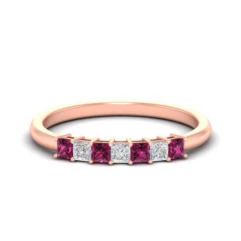 0.50-carat-Princess-cut-7-stone-pink-sapphire-wedding-band-in-rose-gold-fdwb8008prgsadrpisleep-0.50ct-nl-rg.jpg