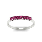 Load image into Gallery viewer, https://cdn.fascinatingdiamonds.com/FDWB179/0.50-carat-Princess-cut-7-stone-pink-sapphire-wedding-band-in-white-gold-fdwb179prgsadrpiangle5-0.50ct-nl-wg.jpg