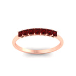 Load image into Gallery viewer, https://cdn.fascinatingdiamonds.com/FDWB179/0.50-carat-Princess-cut-7-stone-ruby-wedding-band-in-rose-gold-fdwb179prgrudrangle5-0.50ct-nl-rg.jpg
