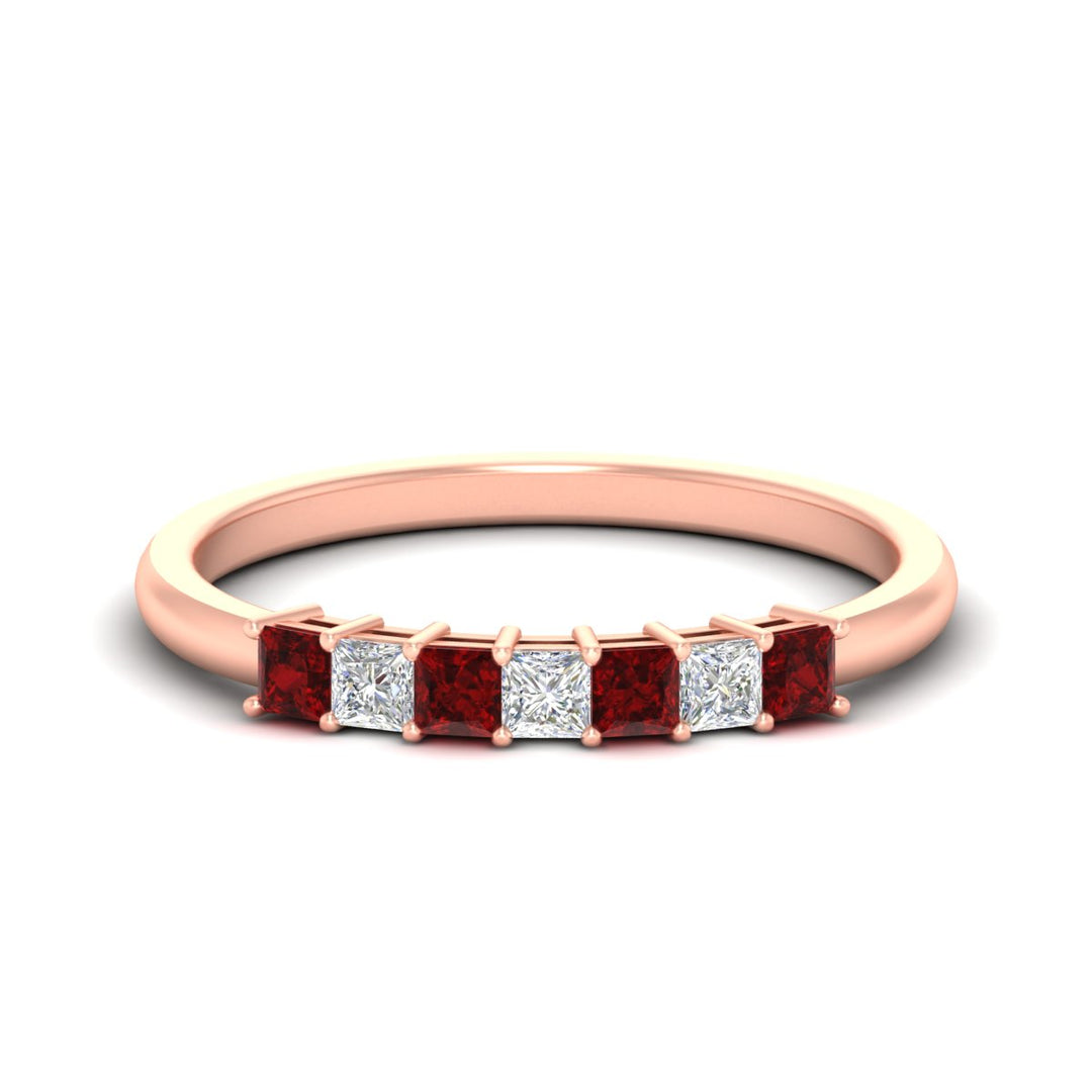 0.50-carat-Princess-cut-7-stone-ruby-wedding-band-in-rose-gold-fdwb8008prgrudrsleep-0.50ct-nl-rg.jpg