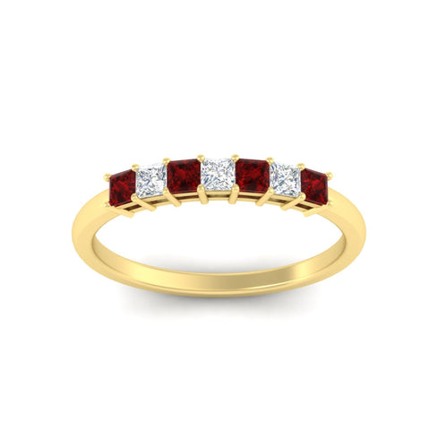 0.50-carat-Princess-cut-7-stone-ruby-wedding-band-in-yellow-gold-fdwb8008prgrudrangle5-0.50ct-nl-yg.jpg