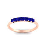 Load image into Gallery viewer, https://cdn.fascinatingdiamonds.com/FDWB179/0.50-carat-Princess-cut-7-stone-sapphire-wedding-band-in-rose-gold-fdwb179prgsablangle5-0.50ct-nl-rg.jpg
