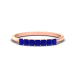 Load image into Gallery viewer, https://cdn.fascinatingdiamonds.com/FDWB179/0.50-carat-Princess-cut-7-stone-sapphire-wedding-band-in-rose-gold-fdwb179prgsablsleep-0.50ct-nl-rg.jpg