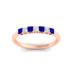 Load image into Gallery viewer, 0.50-carat-Princess-cut-7-stone-sapphire-wedding-band-in-rose-gold-fdwb8008prgsablangle5-0.50ct-nl-rg.jpg