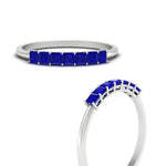 Load image into Gallery viewer, https://cdn.fascinatingdiamonds.com/FDWB179/0.50-carat-Princess-cut-7-stone-sapphire-wedding-band-in-white-gold-fdwb179prgsablangle3-0.50ct-nl-wg.jpg