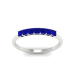 Load image into Gallery viewer, https://cdn.fascinatingdiamonds.com/FDWB179/0.50-carat-Princess-cut-7-stone-sapphire-wedding-band-in-white-gold-fdwb179prgsablangle5-0.50ct-nl-wg.jpg