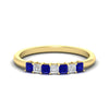 Load image into Gallery viewer, 0.50-carat-Princess-cut-7-stone-sapphire-wedding-band-in-yellow-gold-fdwb8008prgsablsleep-0.50ct-nl-yg.jpg