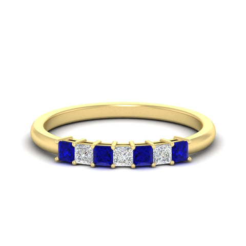 0.50-carat-Princess-cut-7-stone-sapphire-wedding-band-in-yellow-gold-fdwb8008prgsablsleep-0.50ct-nl-yg.jpg