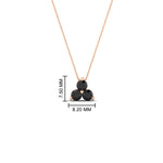 Load image into Gallery viewer, 0.50-carat-black-diamond-3-stone-pendant-necklace-in-FDPD1129GBLACK-0.48CT-NL-RG

