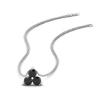 Load image into Gallery viewer, 0.50-carat-black-diamond-3-stone-pendant-necklace-in-FDPD1129GBLACK-0.48CT-NL-WG
