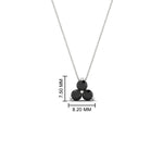 Load image into Gallery viewer, 0.50-carat-black-diamond-3-stone-pendant-necklace-in-FDPD1129GBLACK-0.48CT-NL-WG
