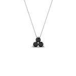 Load image into Gallery viewer, 0.50-carat-black-diamond-3-stone-pendant-necklace-in-FDPD1129GBLACK-0.48CT-NL-WG
