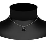 Load image into Gallery viewer, 0.50-carat-black-diamond-3-stone-pendant-necklace-in-FDPD1129GBLACK-0.48CT-NL-WG
