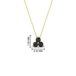Load image into Gallery viewer, 0.50-carat-black-diamond-3-stone-pendant-necklace-in-FDPD1129GBLACK-0.48CT-NL-YG
