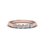 Load image into Gallery viewer, 0.50-carat-common-prong-5-stone-stackable-band-in-rose-gold-FDWB2231B-NL-RG.jpg
