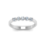 Load image into Gallery viewer, 0.50-carat-common-prong-5-stone-stackable-band-in-white-gold-FDWB2231B-NL-WG.jpg
