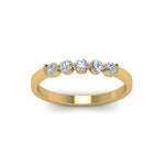 Load image into Gallery viewer, 0.50-carat-common-prong-5-stone-stackable-band-in-yellow-gold-FDWB2231B-NL-YG.jpg
