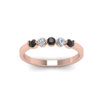 Load image into Gallery viewer, 0.50-carat-common-prong-5-stone-stackable-band-with-black-diamond-in-rose-gold-FDWB2231-BGBLACK-NL-RG.jpg

